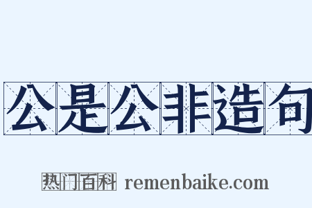 公是公非造句是什么意思的图片